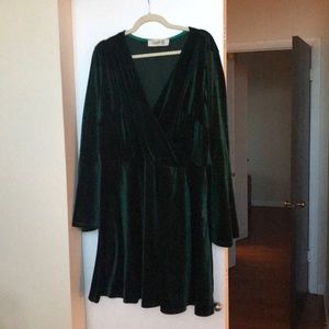 ASOS Green velvet dress